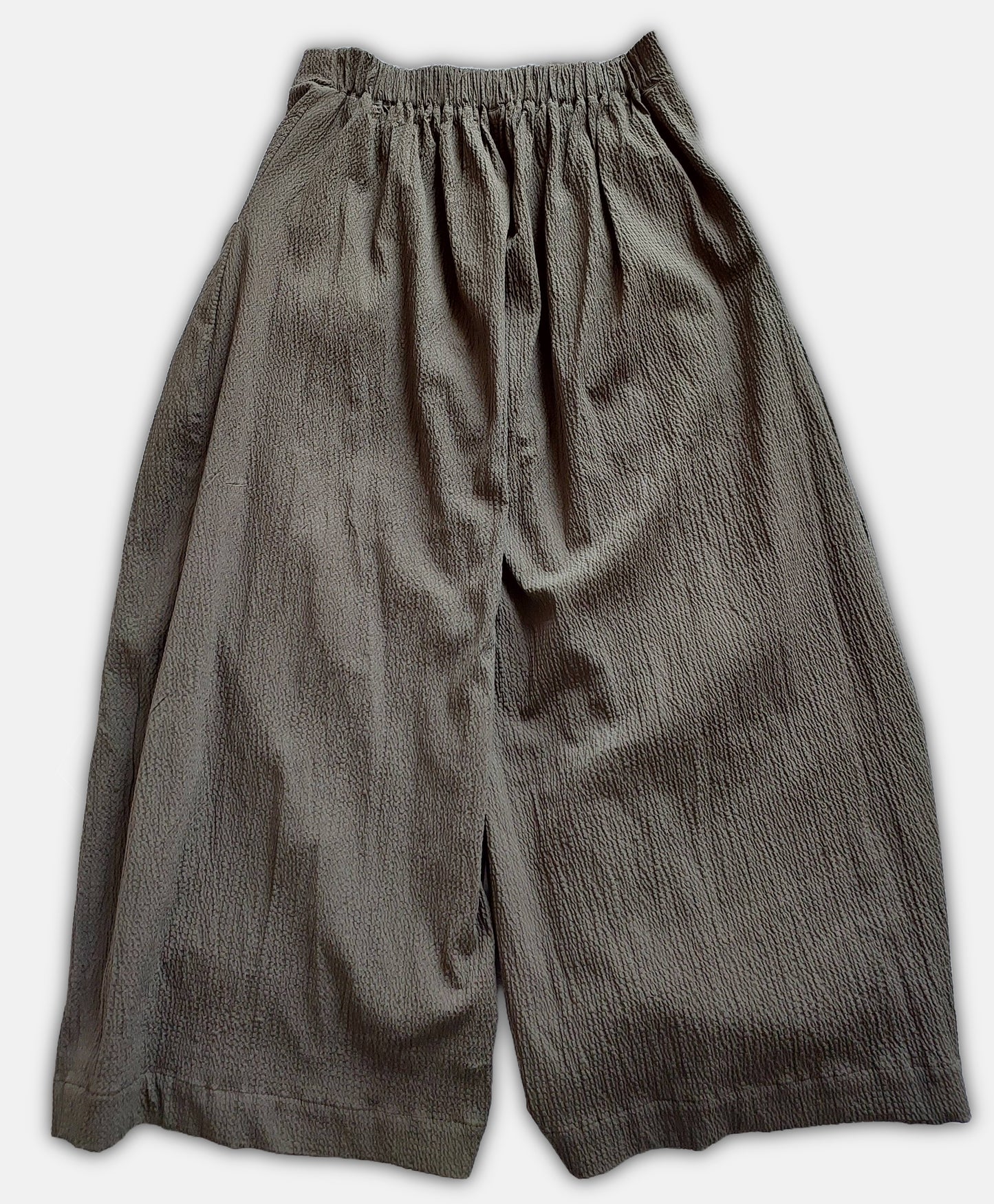Nora Trousers Crinkle Cotton Olive