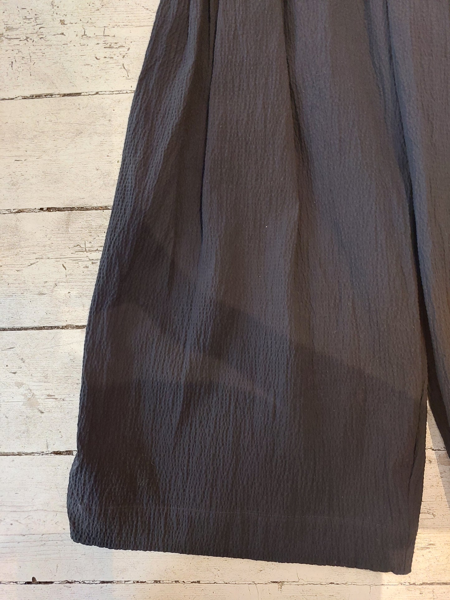 Nora Trousers Crinkle Cotton Black
