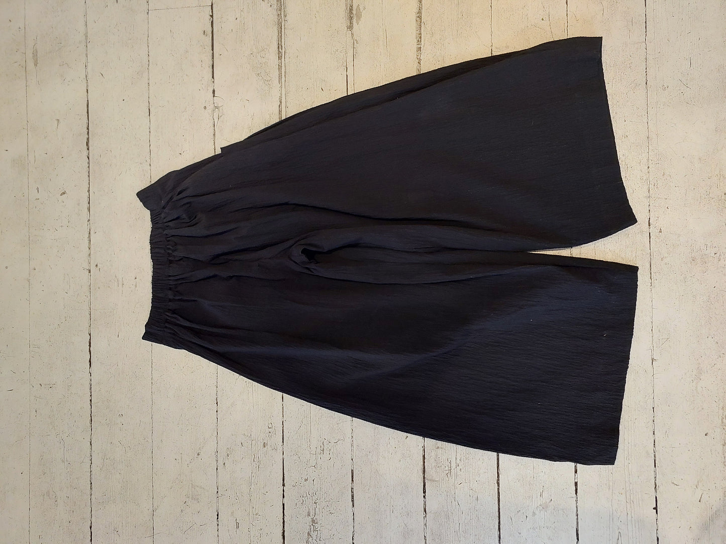 Nora Trousers Crinkle Cotton Black